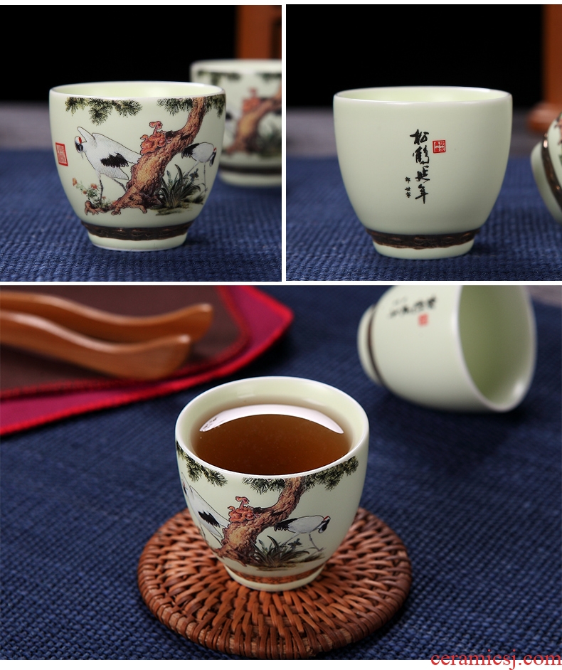 DH masters cup single cup of jingdezhen ceramic kung fu tea cups sample tea cup tea cups, small glass cup