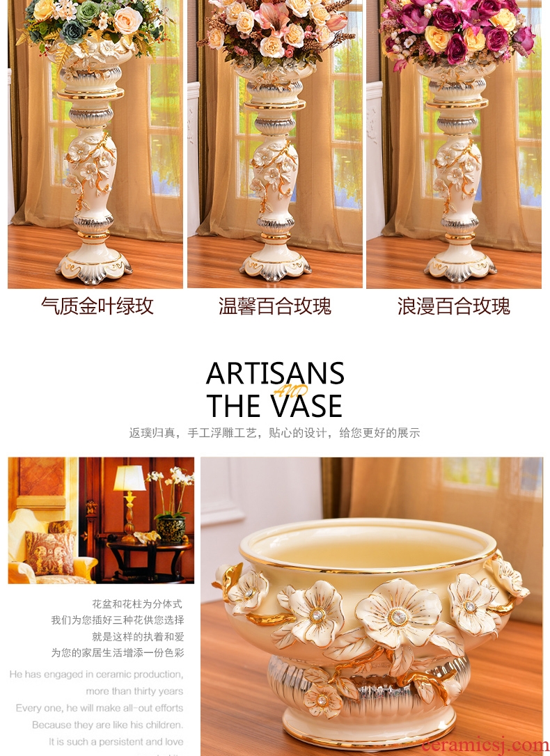 Hand made lotus large blue and white porcelain vase jingdezhen ceramic furnishing articles, the sitting room is the study of new Chinese style antique porcelain - 550780783520 desktop