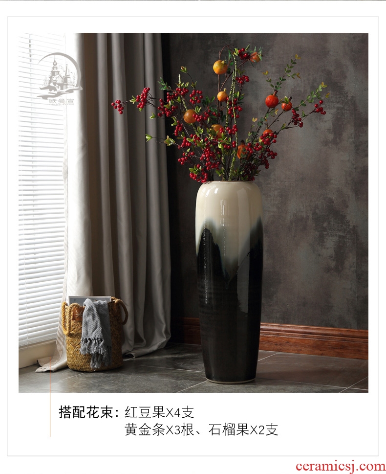 European vase landing place large flower arrangement sitting room ceramics high TV ark, home decoration new Chinese vase - 569111187733
