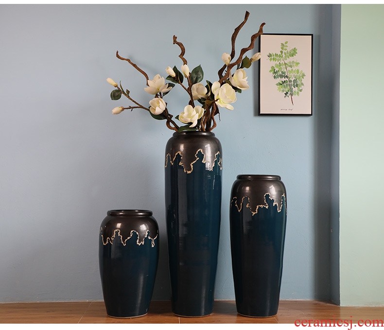 Jingdezhen ceramics vase 1 meter large ground vase sitting room TV ark, home furnishing articles decoration decoration - 573320954931