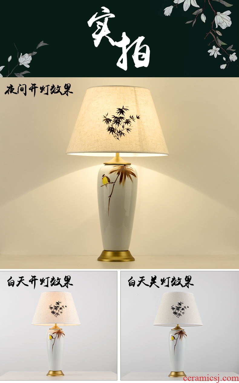 Ceramic new Chinese style table sitting room adornment of bedroom the head of a bed the creative American classical archaize contracted wind in China