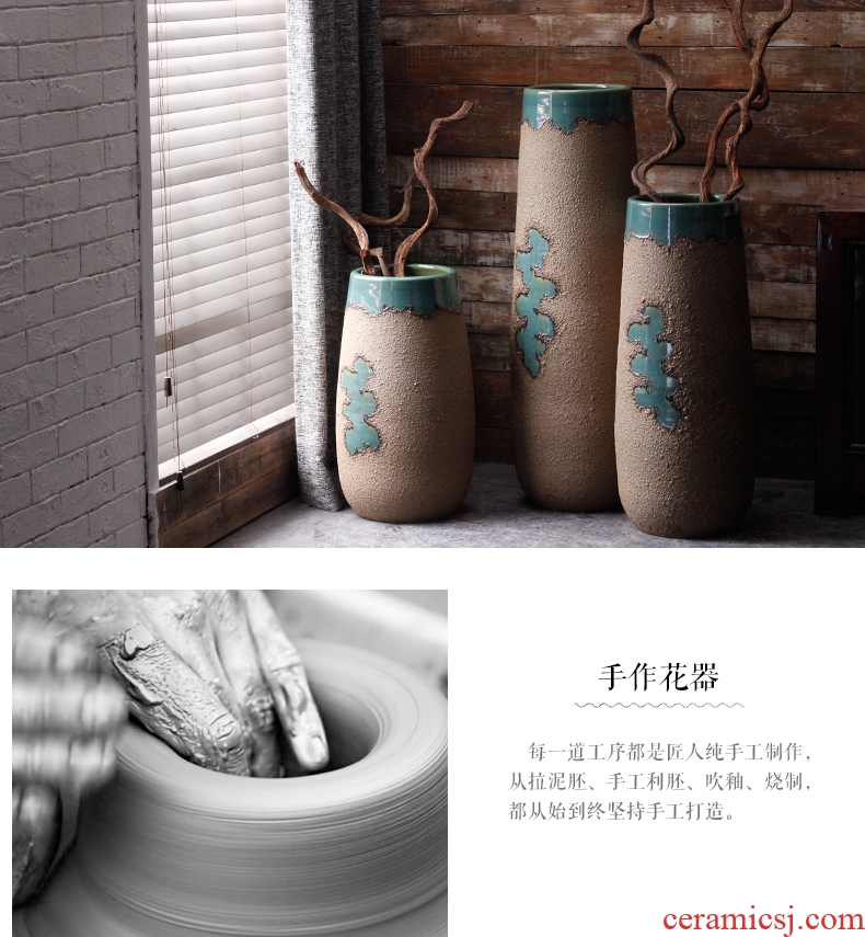 Jingdezhen ceramics European golden peony of large vases, flower arrangement of Chinese style living room porch place TV ark - 566034025508