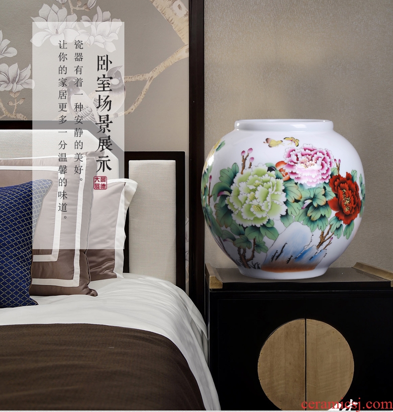 Jingdezhen ceramics of large vase color under the glaze of blue and white porcelain vase I sitting room hotel decoration 1 m - 564481704085