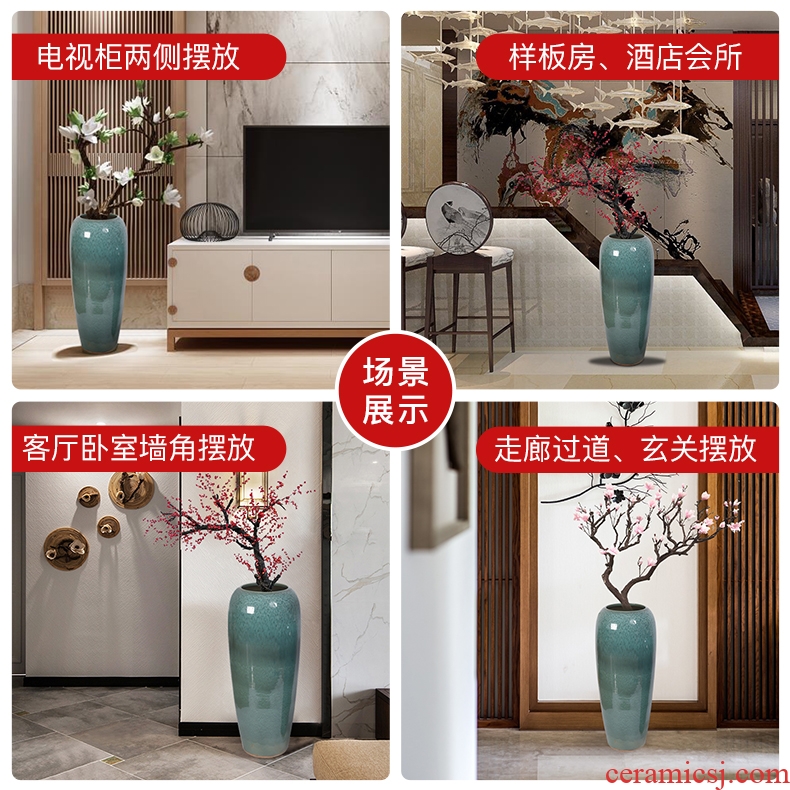 I and contracted land large white ceramic vase flower arranging dried flowers, creative home sitting room large adornment furnishing articles - 569487290063