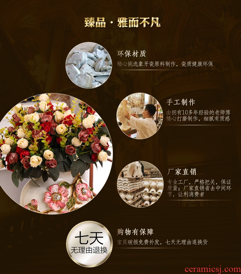 Modern new Chinese style ceramic vase of large sitting room household soft adornment art flower arranging furnishing articles TV ark - 522935495122