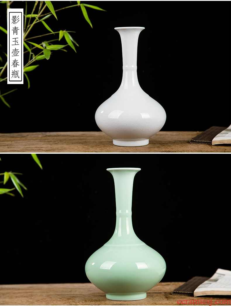 I and contracted pink beauty of jingdezhen ceramics bottle vase home study wine sitting room adornment is placed