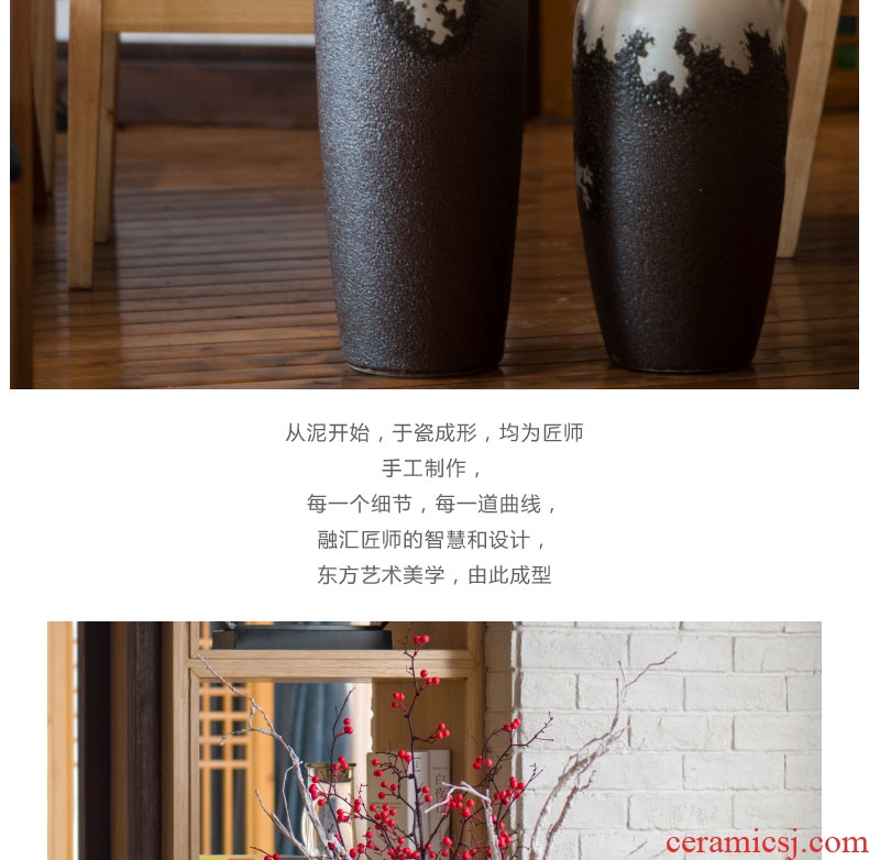 Jingdezhen ceramics high - grade crystal glaze blue bottle ears around branch lotus contracted and I Chinese style household furnishing articles - 562660849812