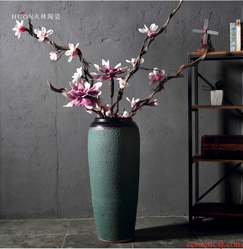 Jingdezhen ceramic new Chinese style of the big vase landing simulation dry flower arranging I and contracted sitting room porch villa furnishing articles - 556754645516