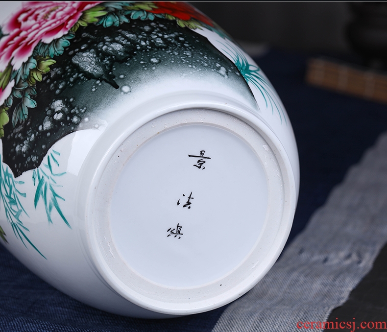 The Master of jingdezhen big hand - made ceramic vase furnishing articles large sitting room be born heavy flower arranging blue and white porcelain vase - 563443637182