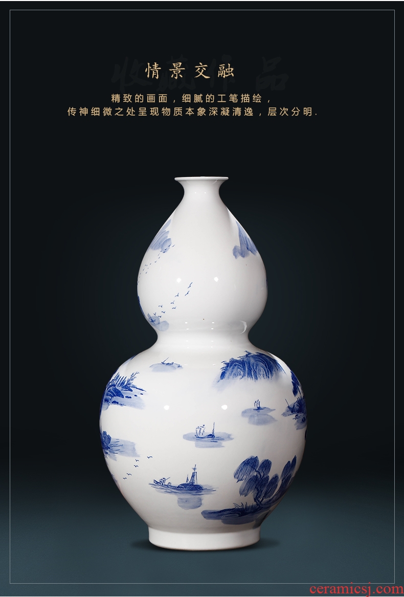 Jingdezhen ceramics hand - made bright future of large vases, sitting room adornment is placed hotel opening gifts - 575523059976