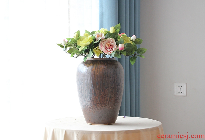Jingdezhen of large vases, the sitting room porch place Chinese up flower flower implement hotel ceramic decoration - 555851967257