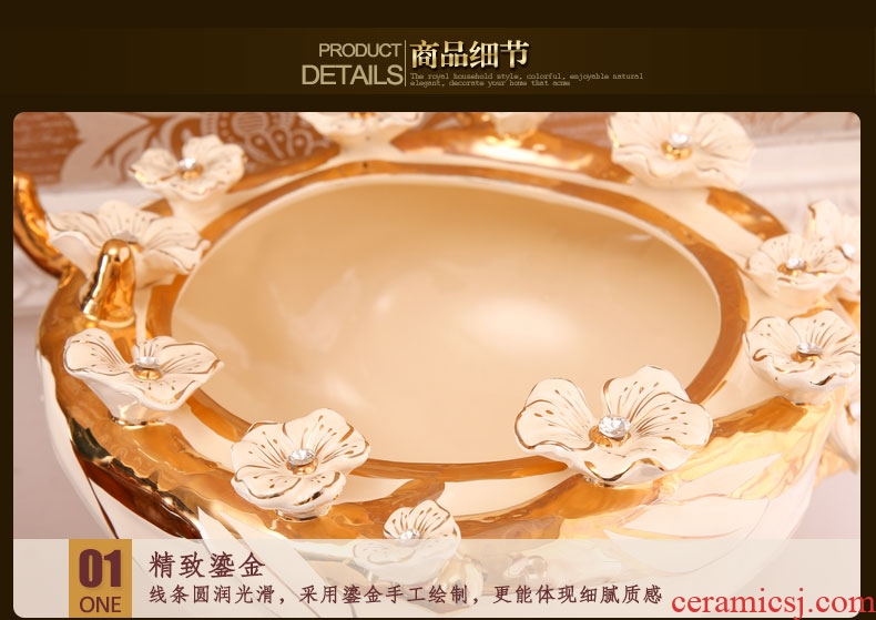 Jingdezhen big hand paint ceramic vase furnishing articles sitting room be born Chinese celadon decoration hotels high - grade decoration - 525889616480
