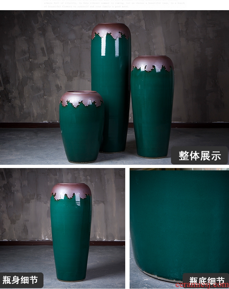 Jingdezhen ceramic floor big vase archaize jin rust was sitting room place of blue and white porcelain hotel decoration - 564472443913
