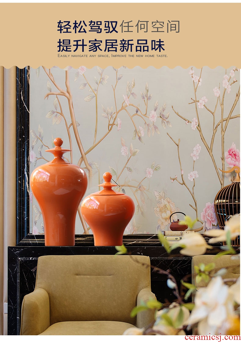 Jingdezhen ceramic vase of large household living room TV ark place hotel opening decoration decoration - 572957049013