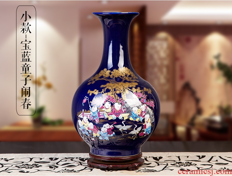 Jingdezhen ceramic vase landing large sitting room ark, new Chinese style household flower arranging the trap porch place ornament