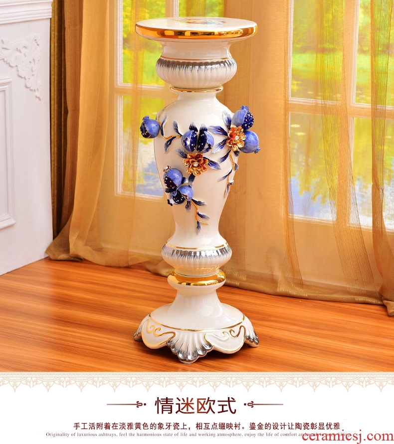 Jingdezhen ceramic floor big vase Chinese style Chinese red flower arranging furnishing articles sitting room courtyard exhibition hall, the opened decoration - 557851976872