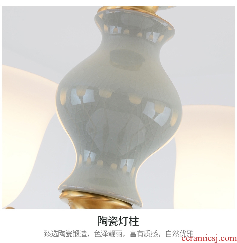 All copper pendant rural contracted sitting room lamps and lanterns creative villa key-2 luxury bedroom atmosphere restaurant ceramic chandeliers