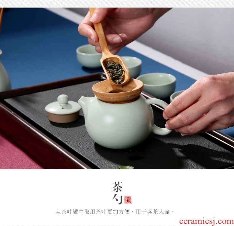 The cabinet your kiln ceramic parts ebony bamboo kung fu tea tea tea six gentleman ChaGa tea spoon combination