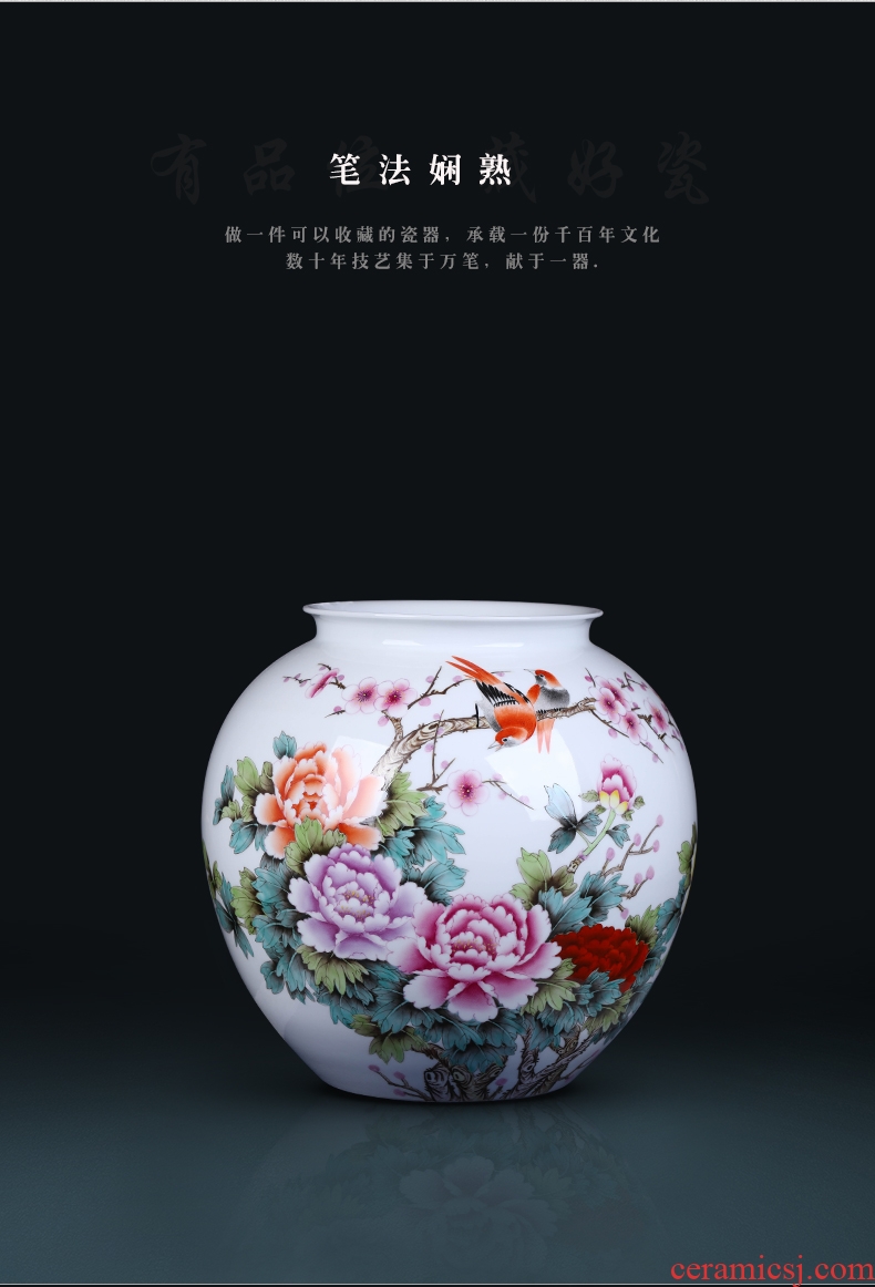 Jingdezhen ceramic vase of large sitting room porch villa Chinese zen dry flower, flower POTS to restore ancient ways furnishing articles - 563564655619