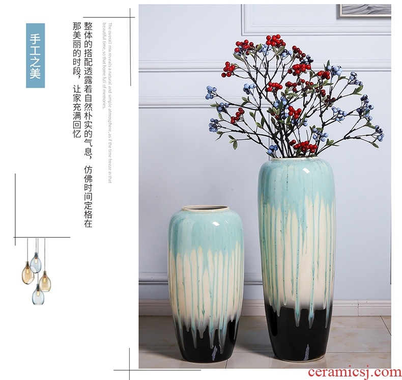 Snow scenery big ceramic vase send to open Chinese style elegant large landing vase - 571385754442-1.2-1.8 meters high