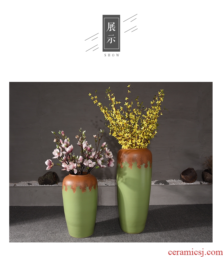 Jingdezhen porcelain of large vases, ceramic large black paint dragon porcelain home sitting room place adorn article - 560080436466