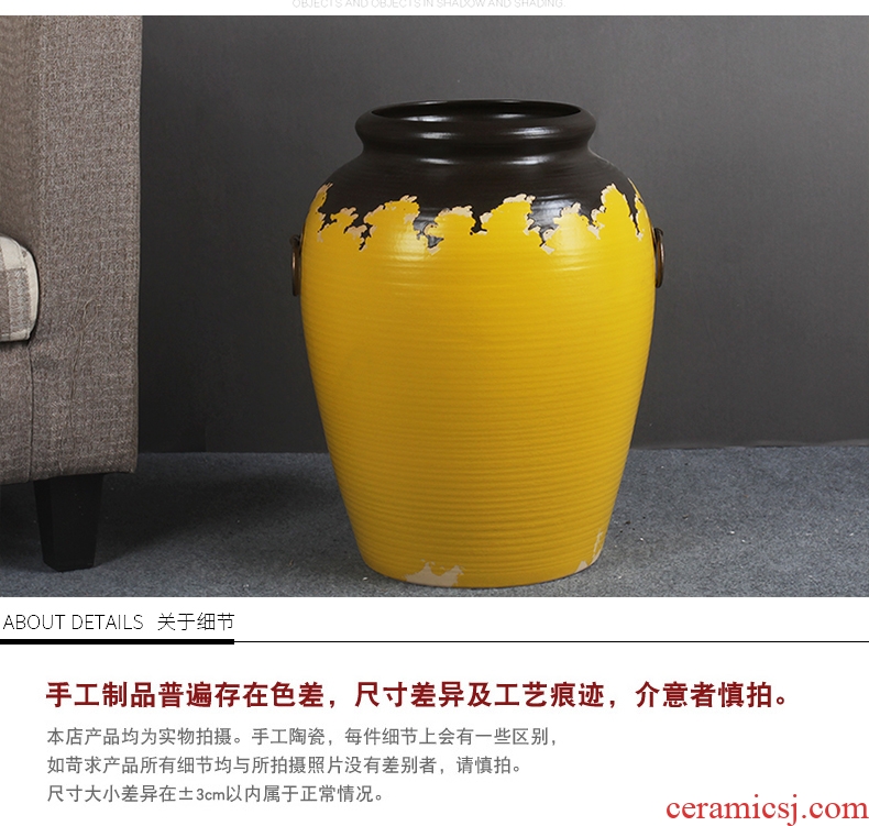 Jingdezhen ceramic large vases, garden villa decoration theme hotel furnishing articles home decoration floral outraged - 556496709279