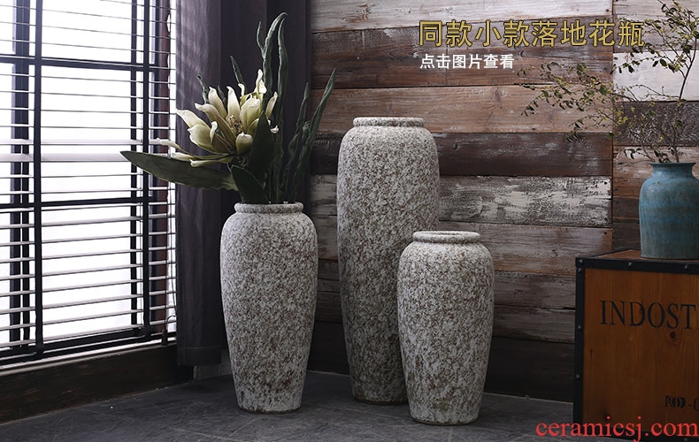 Nordic breeze ground ceramic vase planting dry flower is placed contracted and I sitting room flower arranging flowers large household decoration - 541968701480