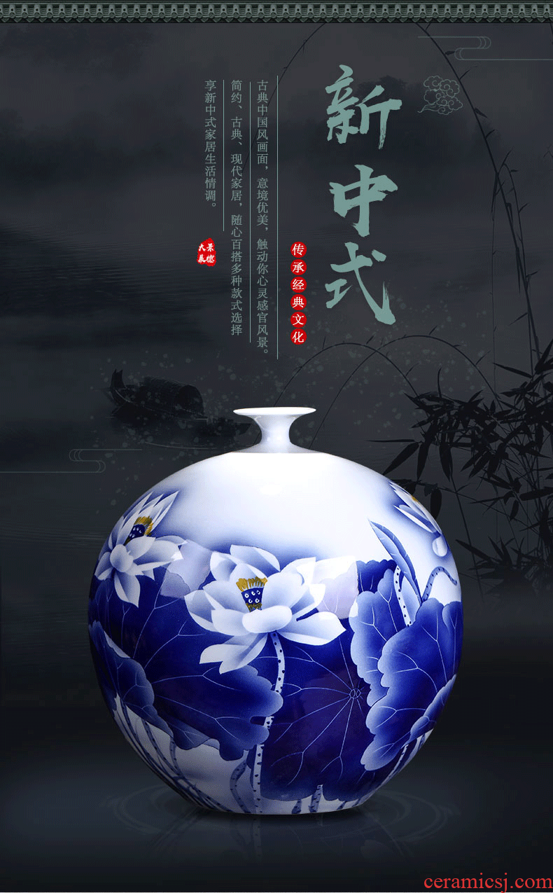 Longquan celadon vase sapphire tall waist jingdezhen ceramic vase vase for Buddha zen large vases, the clear soup WoGuo - 538388868369