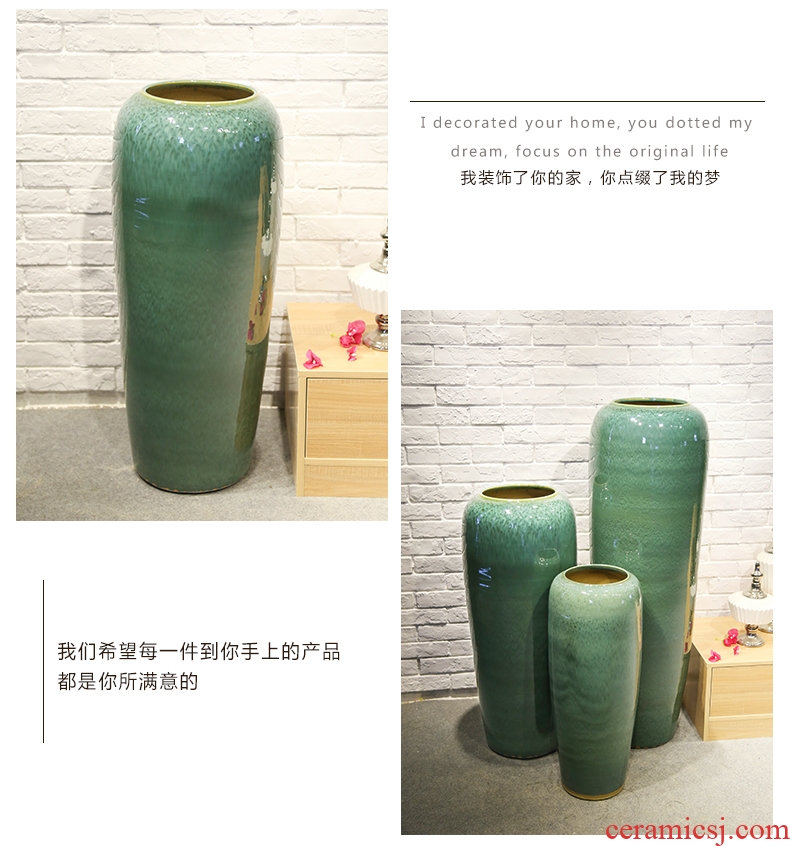 Northern Europe to restore ancient ways of large vase furnishing articles creative flower arranging device example room living room home decoration ceramic flower implement - 556472488704