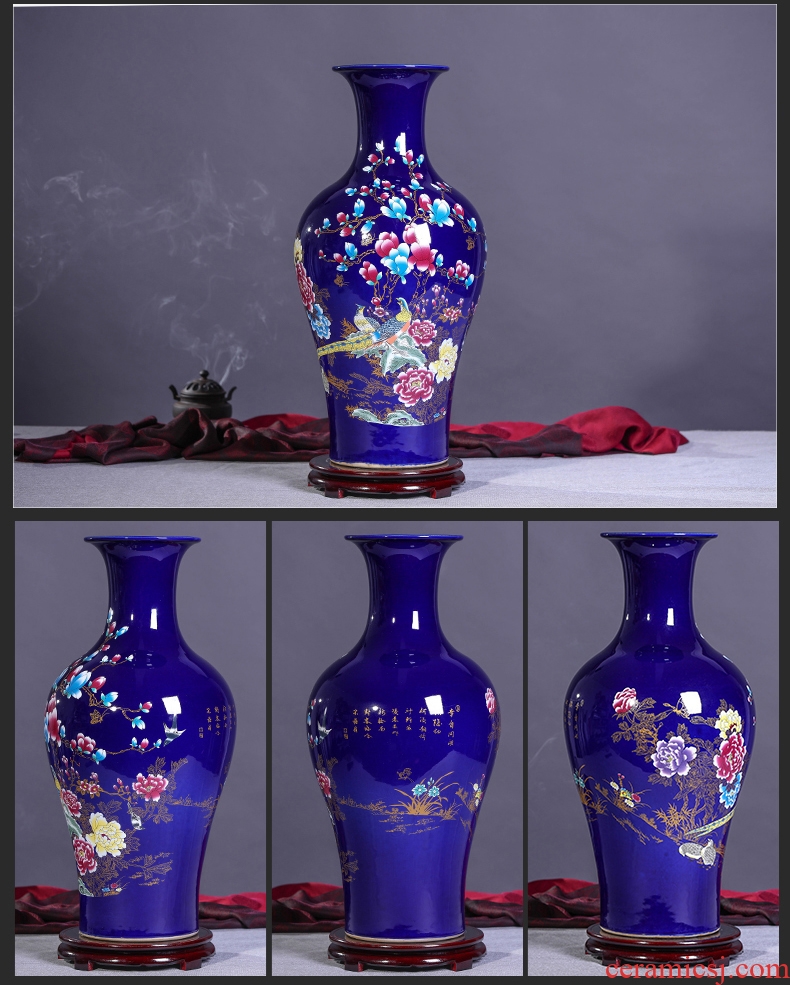 Jingdezhen ceramics of large vase large new Chinese style villa hotel opening decorative furnishing articles sitting room accessories - 543719013389