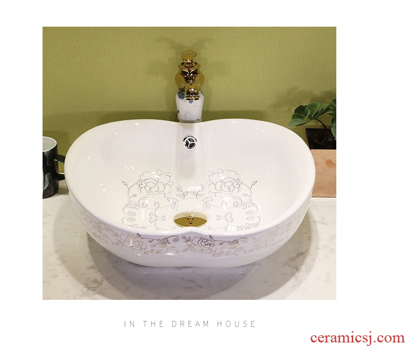 Million birds alien art stage basin ceramic lavatory circular basin basin on the toilet lavabo