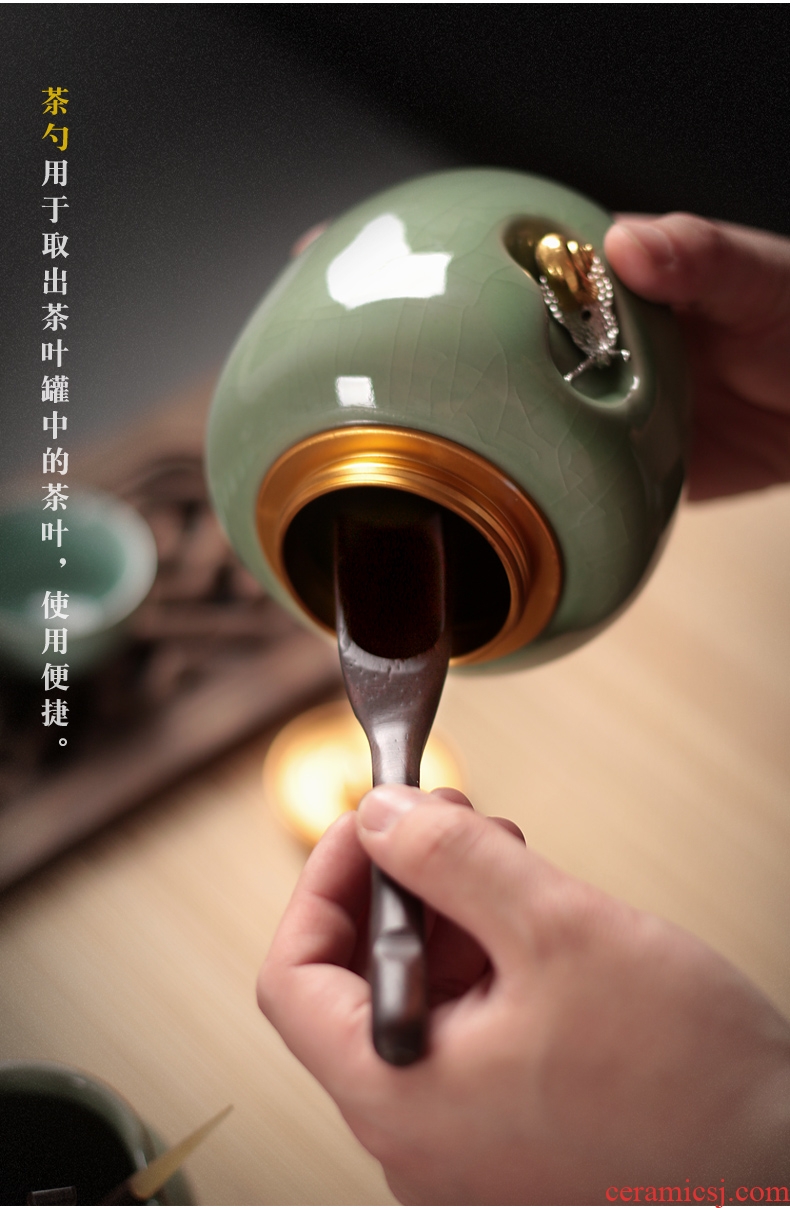 Celadon tea six gentleman with zero kung fu tea accessories teaspoons ChaGa tea black TanZhu longquan celadon ceramics filter