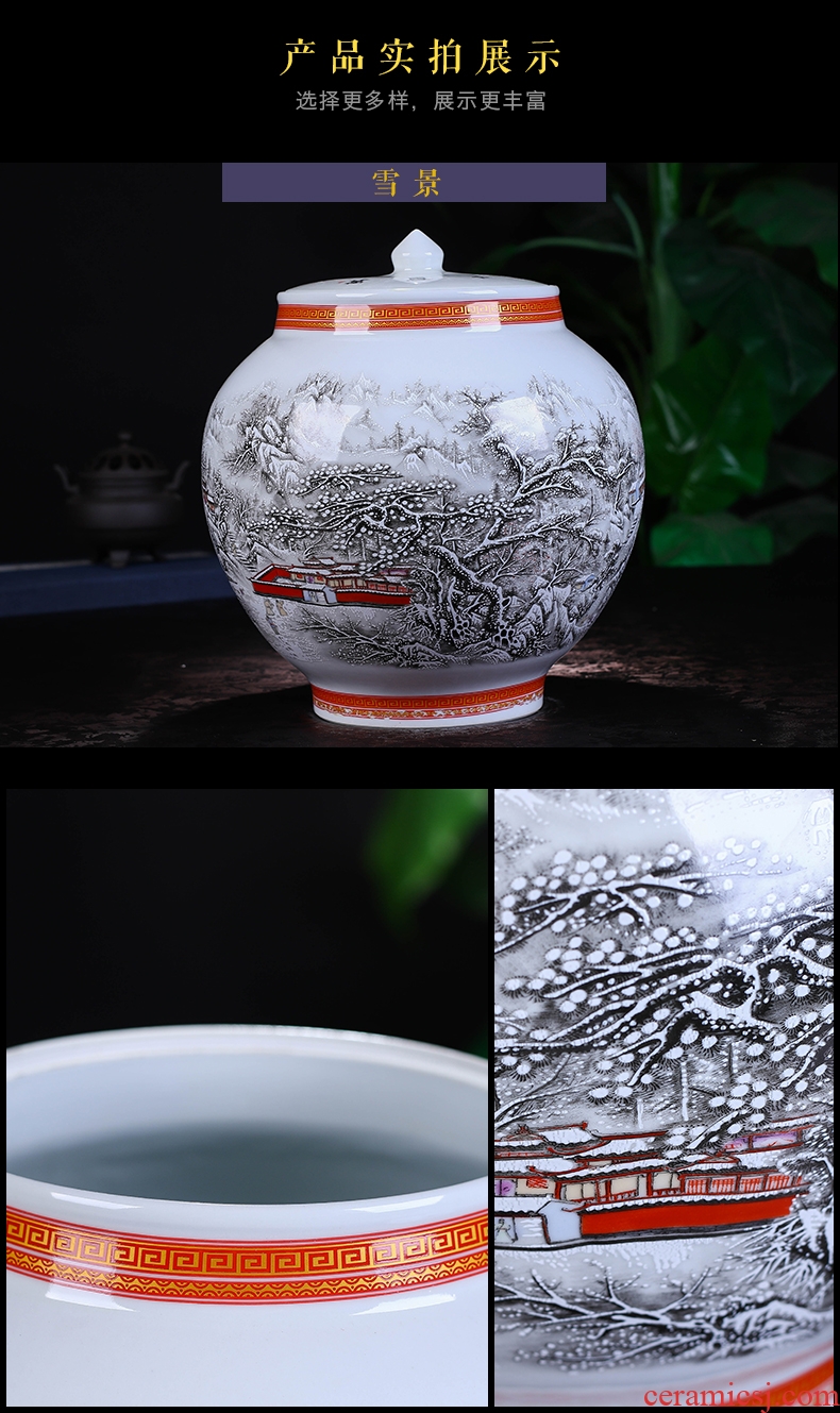 Modern Chinese jingdezhen ceramics sitting room adornment colored enamel of large vases, flower receptacle TV ark, furnishing articles - 560338487673