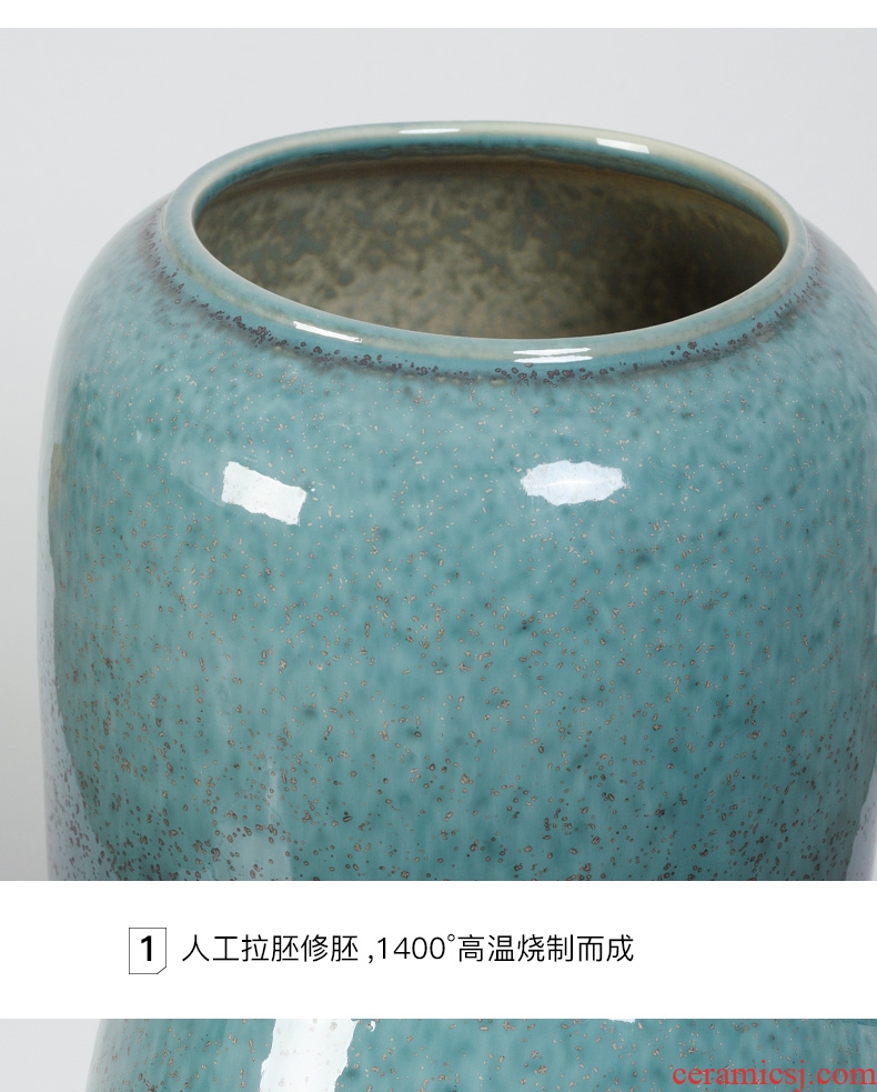 Jingdezhen ceramics hand - made large blue and white porcelain vase by 1 m 2 patterns sitting room place a housewarming gift - 569487290063