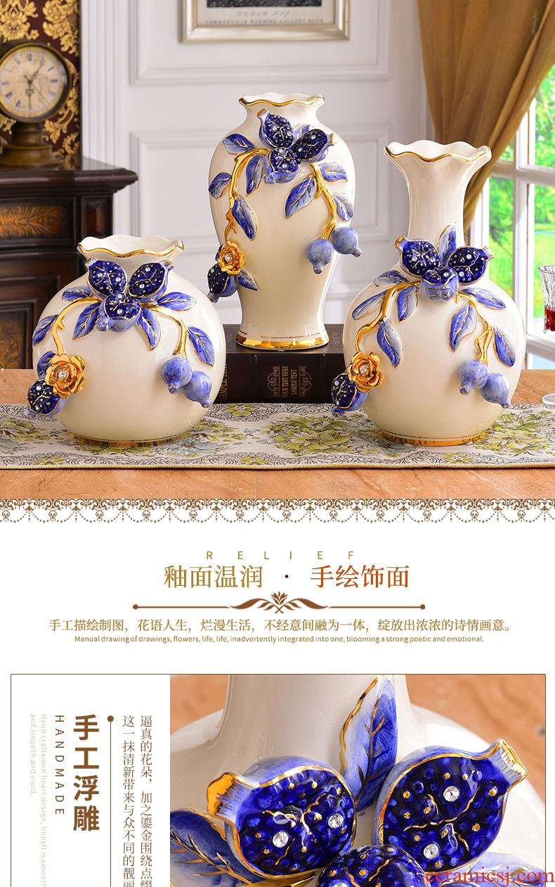 American ceramic floor furnishing articles sitting room put big vase vase Europe type restoring ancient ways of new Chinese style household adornment art - 557598046832