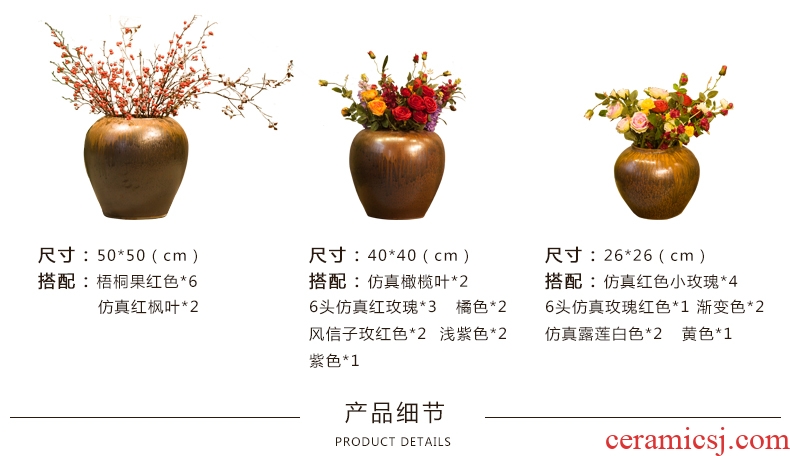 Jingdezhen ceramics archaize crack jun porcelain glaze white borneol big vase modern living room furniture decoration pieces - 547918158047