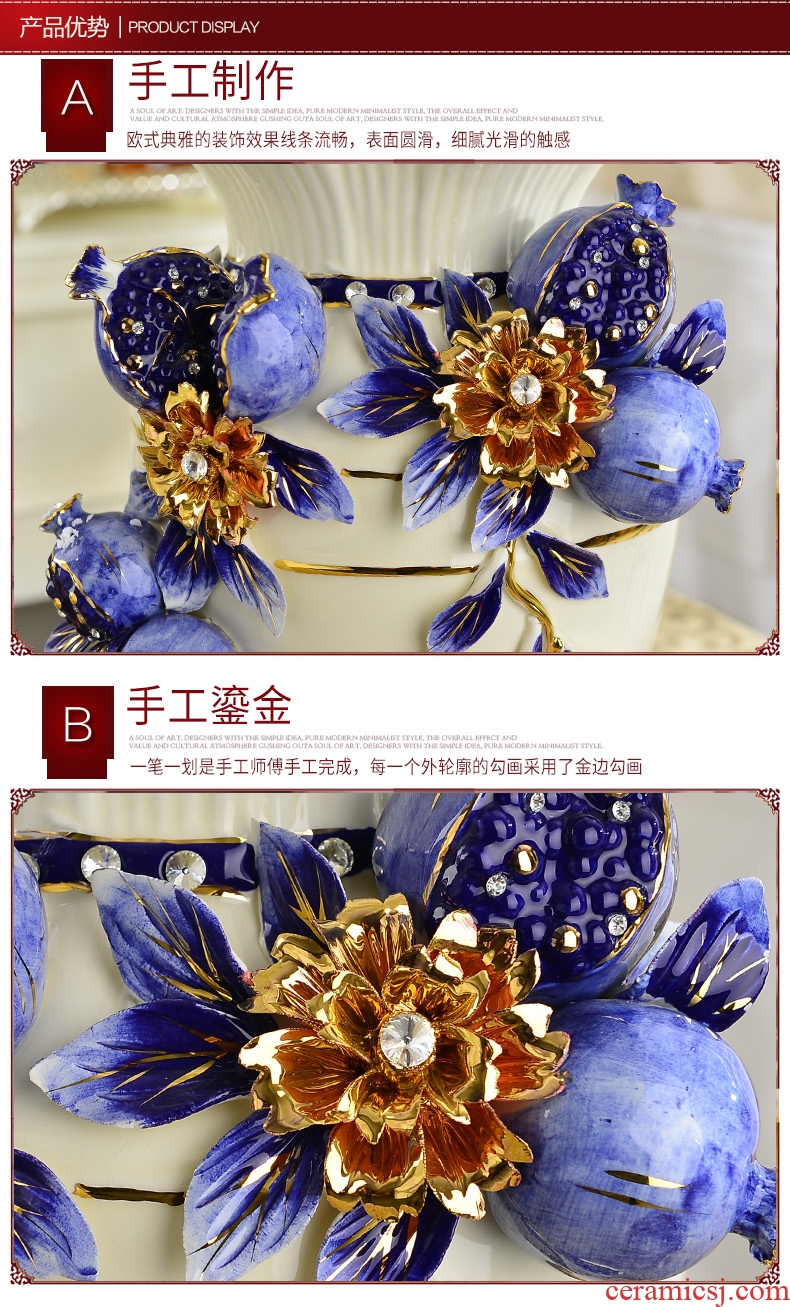 Restore ancient ways the ground ceramic big vase high dry flower arranging flowers sitting room jingdezhen ceramic ornaments furnishing articles pottery coarse pottery - 556840154158