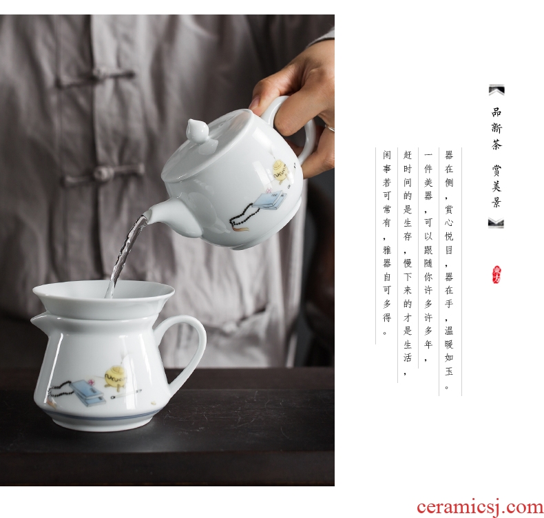 Talk of the whole set of Chinese style household kung fu tea set gift set up rest ceramic tea set gift each suit