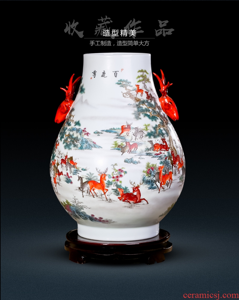 Ceramic vases, flower arrangement sitting room place I and contracted to restore ancient ways the dried ou landing big flowerpot jingdezhen porcelain - 36154757716