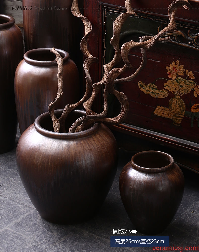 Jingdezhen ceramics hand - made vases large years wining the new Chinese flower arranging furnishing articles household act the role ofing is tasted sitting room - 548464682194