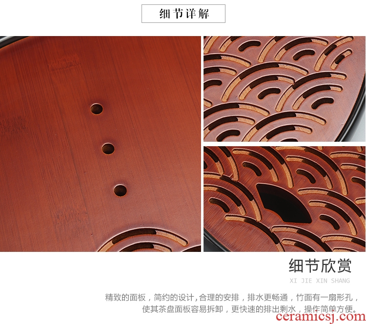 Quiet life creative carbonized bamboo household water storage ground embedded circular dry bubble taichung ceramic restoring ancient ways