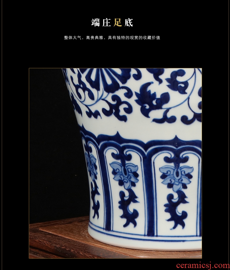 Retro nostalgia jingdezhen ceramics industry of large wind flower pot pot sitting room big dry flower vases, decorative furnishing articles - 550862103725