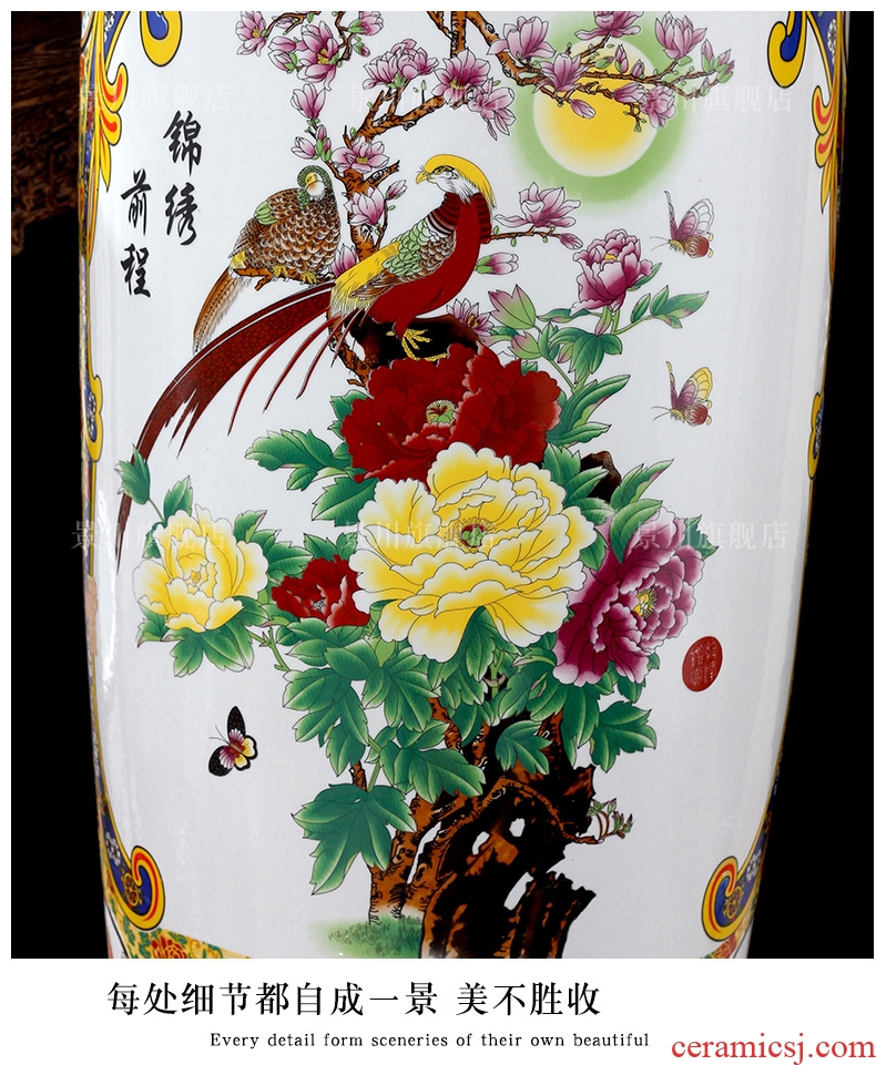 Jingdezhen ceramics has a long history in the bright future of large blue and white porcelain vase hotel furnishing articles - 539566553794 sitting room