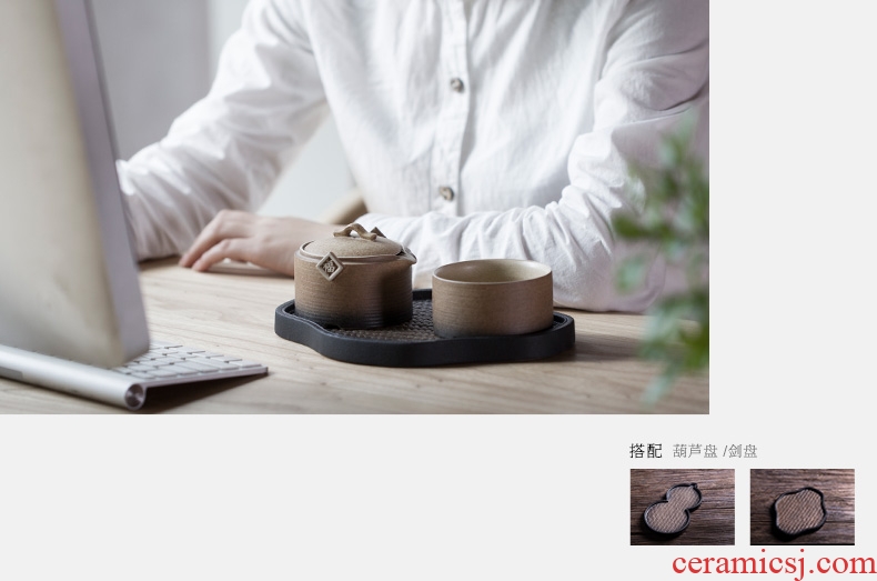 Million kilowatt/hall ceramic cup to crack a teapot teacup with cover kung fu tea set portable tea, blessed