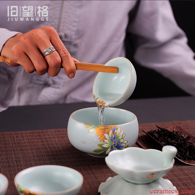Old &, open the slice your up can raise cup wash to kung fu tea accessories, small stereo on ceramic tea wash bath