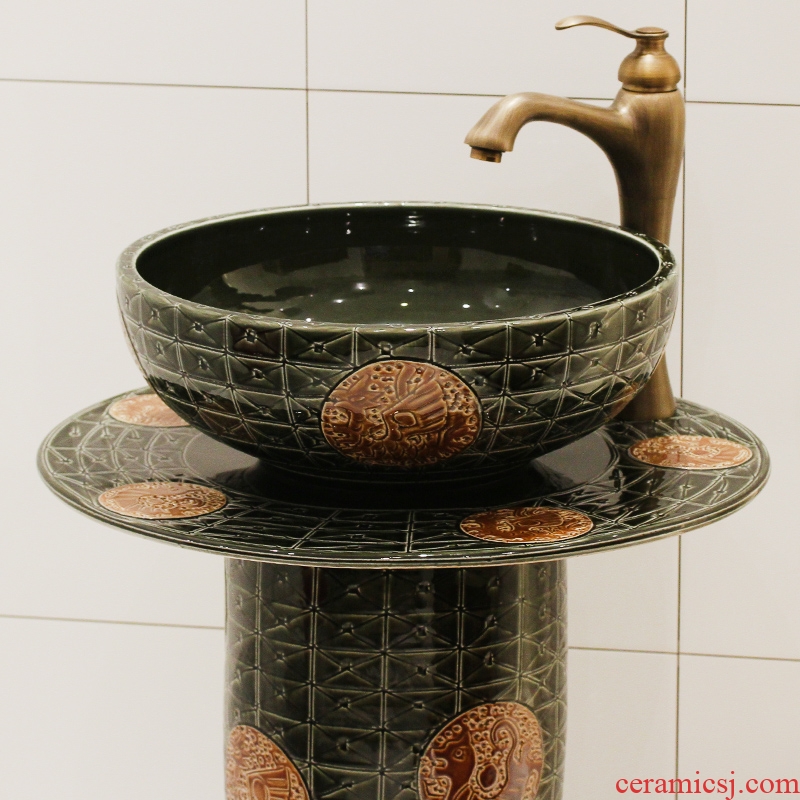 Jingdezhen ceramic basin bathroom sinks the post sink balcony sink one - piece toilet stage basin
