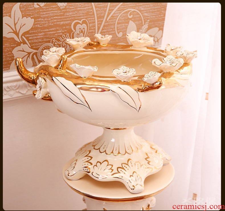 Creative ceramic vases, large flower arranging device geometry model room living room designer soft decoration light key-2 luxury furnishing articles - 525889616480