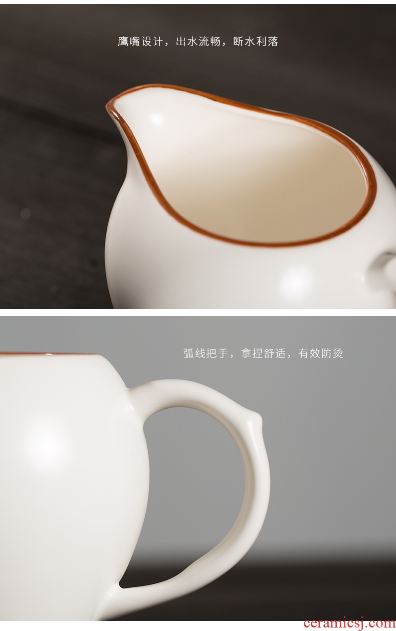 Gude white porcelain kiln cloud points tea exchanger with the ceramics) suits large antique fair mug kung fu tea accessories with zero