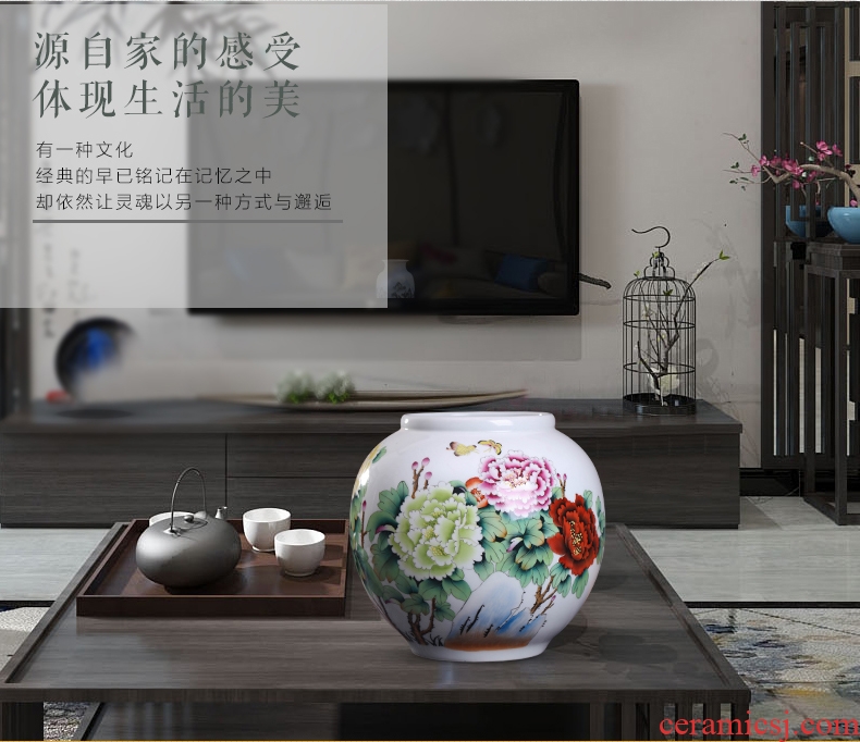 Large ceramic vase light key-2 luxury ground hotel villa living room the dried flower arranging furnishing articles retro nostalgia pottery decoration - 564481704085