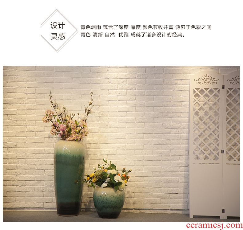 Jingdezhen new Chinese hand - made ceramic decoration example room hotel villa decorations piggy bank table big furnishing articles - 552375207532